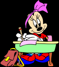 minnie-estudando