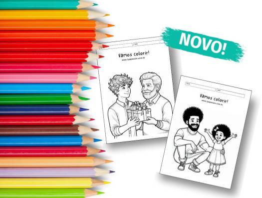 Dia dos Pais Vamos Colorir